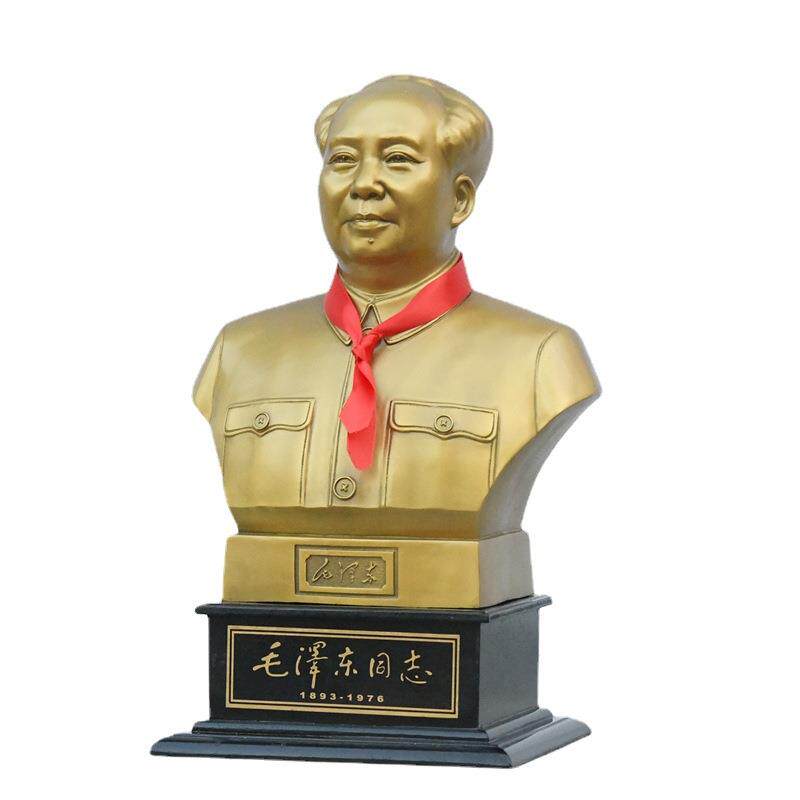 毛主席摆像客厅毛爷爷铜像办公室铜雕塑像伟人头像半身摆件饰品