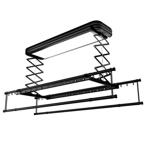 厂家隐藏式电动晾衣架声控遥控电动升降晾衣架智能烘干伸缩晾衣机