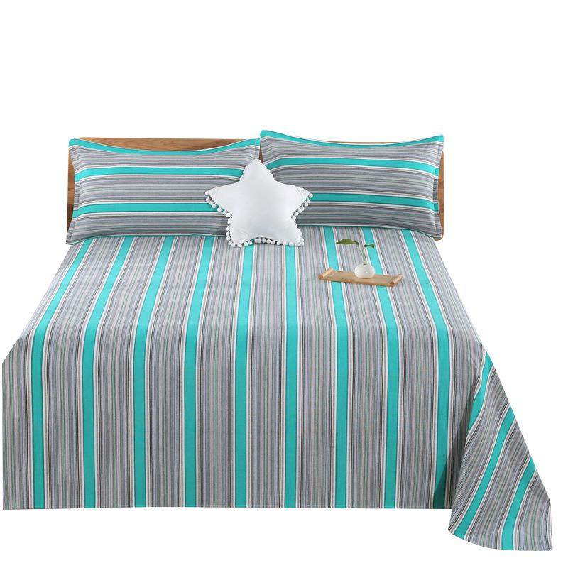 厂家供应夏季老粗布凉席加厚三件套床单条纹三件套枕套床上用品,床上用品,床单,淘宝优惠券,粉丝福利购,淘宝优惠卷