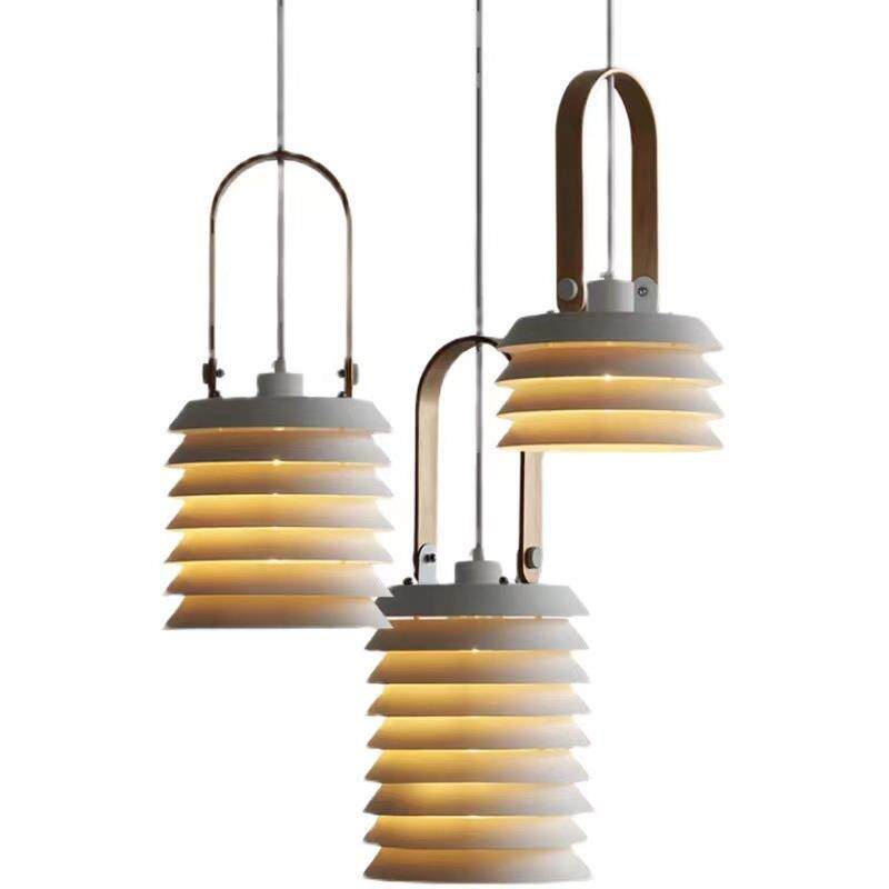 侘寂风设计师北欧日式餐厅吊灯创意卧室床头吧台楼梯多层PH灯具