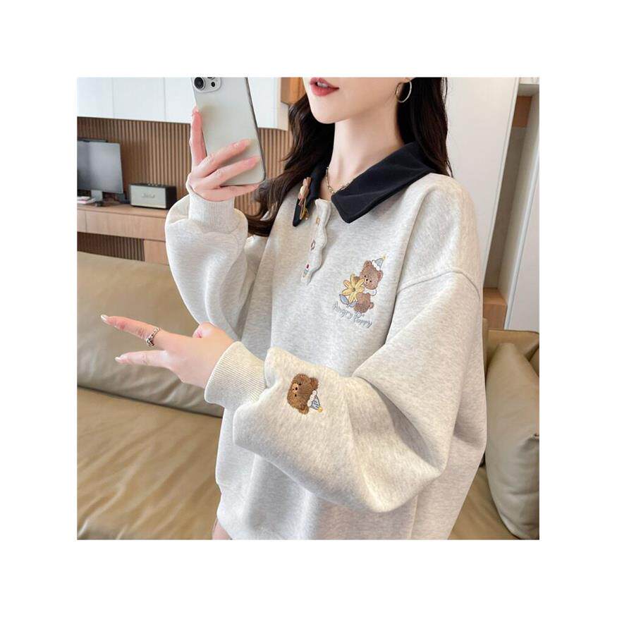 实拍6257卫衣女秋冬新款