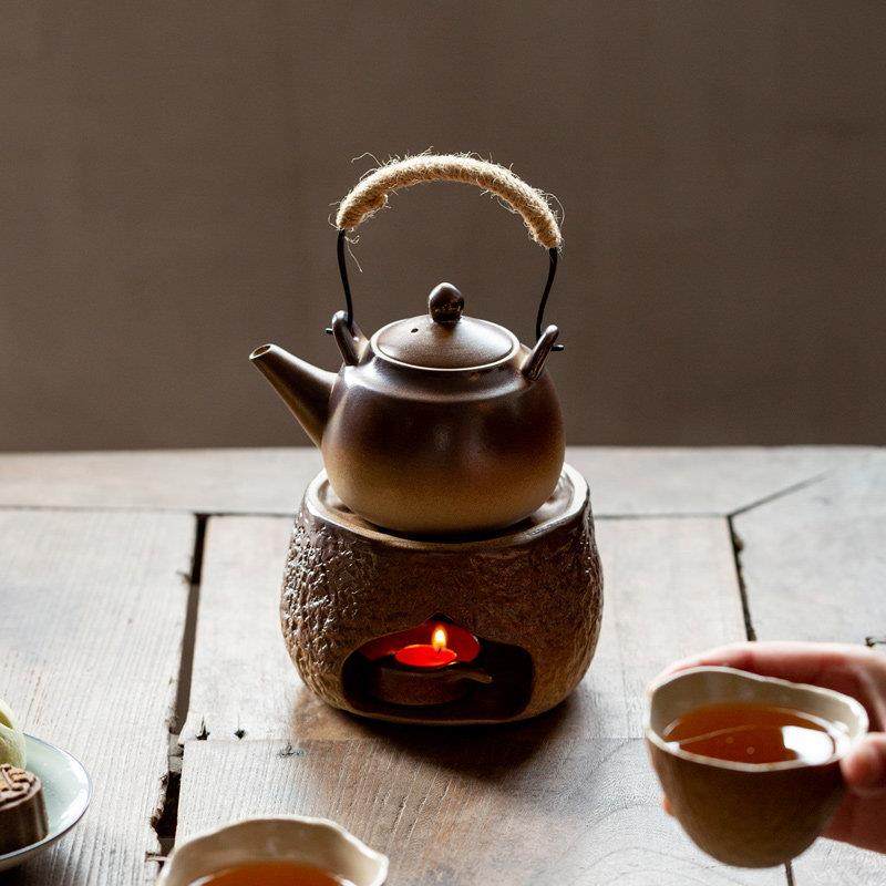 中式复古柴棕釉温茶炉 小型家用焙茶器 小蜡烛加热茶壶保温,餐饮具,茶道/零配,淘宝优惠券,粉丝福利购,淘宝优惠卷