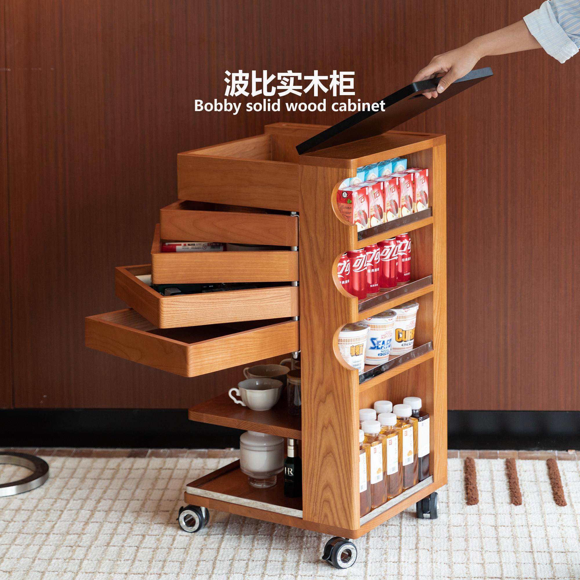 集木室物所波比实木柜移动旋转沙发边柜客厅储物多功能斗柜牙科柜,住宅家具,可移动边柜,淘宝优惠券,粉丝福利购,淘宝优惠卷