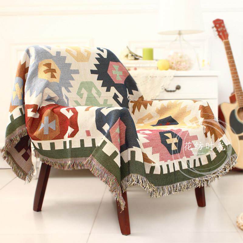 波西米亚两面用棉线 线沙发巾盖布文艺全包组合沙发罩套床尾多用,居家布艺,沙发套,淘宝优惠券,粉丝福利购,淘宝优惠卷