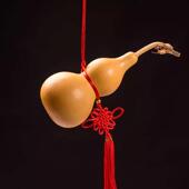 宝葫芦客厅装 饰品真葫芦15厘米镇宅木胡芦风水摆件天然葫芦挂件