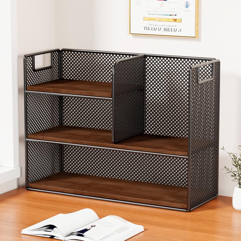 桌上书架桌面置物架办公桌收纳餐桌宿舍书桌多层小层架工位分层柜
