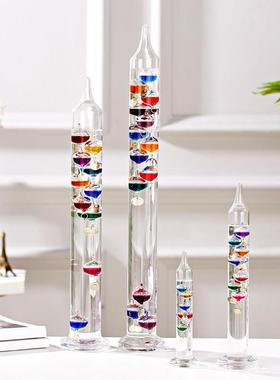 伽利略彩球温度计ins创意物理学原理生日礼物送老师室内桌面摆件