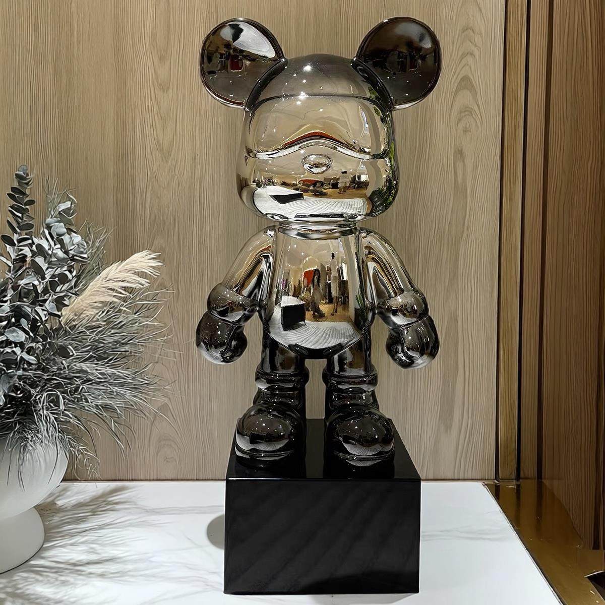 电镀网红酷酷熊存钱罐轻奢创意客厅电视柜落地大摆件家居玄关装饰,家居饰品,落地摆件,淘宝优惠券,粉丝福利购,淘宝优惠卷