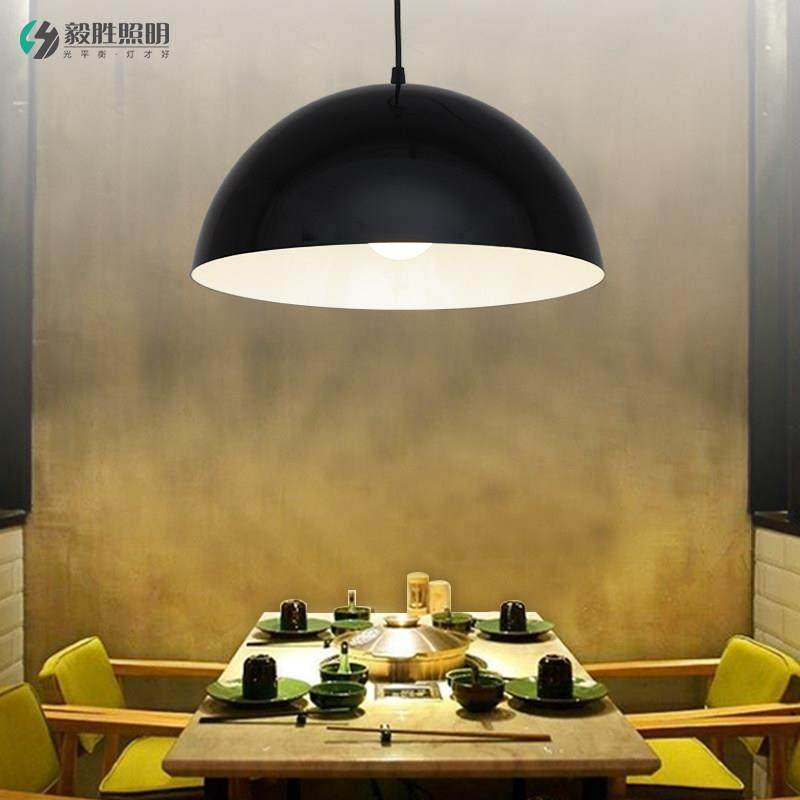 北欧半圆吊灯火锅店咖啡厅理发店网吧餐厅彩色吊灯led奶茶店吊灯
