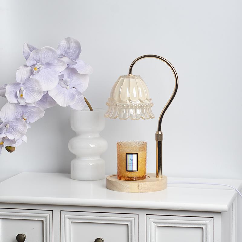 香薰铃兰花融蜡灯升降无火香氛蜡烛卧室助眠床头氛围装饰台灯礼物