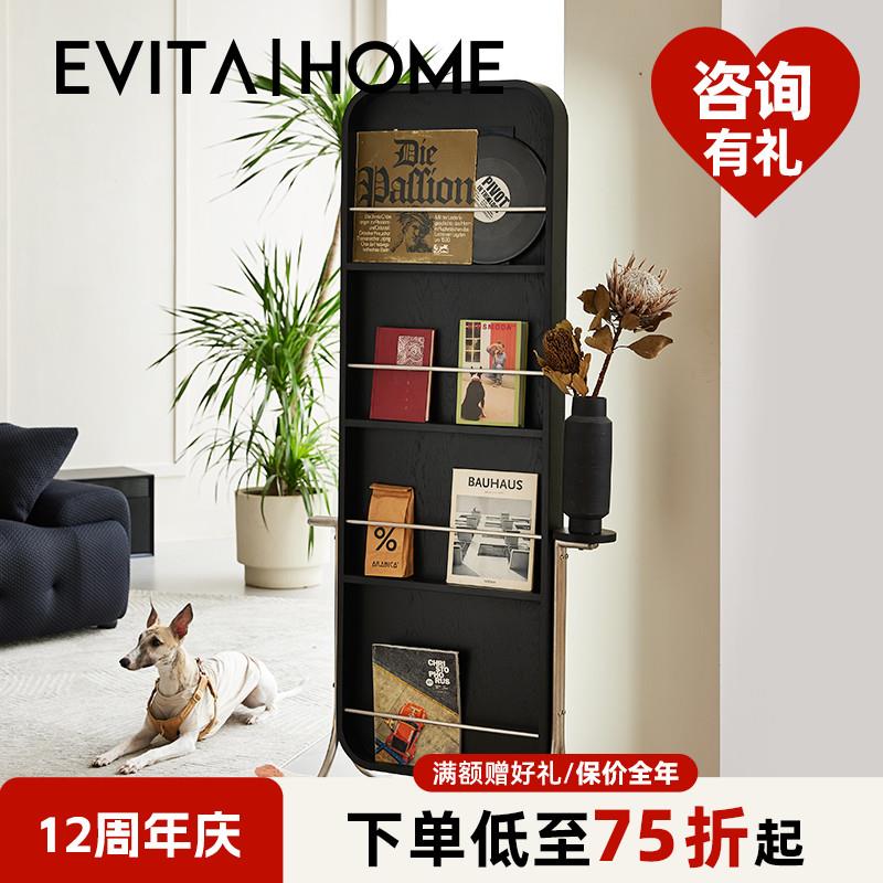 可移动全身镜客厅旋转落地镜家用卧室网红收纳杂志架全身镜子