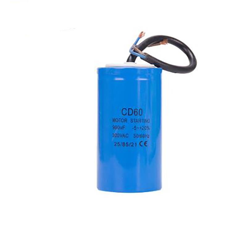 单相电容运转异步电动机大容量900uf 交流启动电容器CD60 300VAC