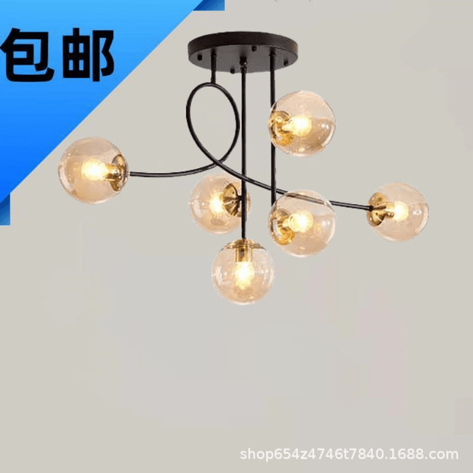 北欧风格灯具客厅灯分子后现代简约大气卧室房间家用树枝餐厅吊灯