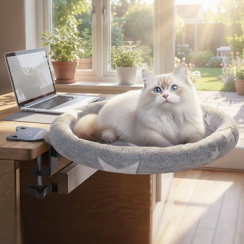 2025新款猫桌床桌面猫窝支架办公桌猫床猫咪吊床宠物吊床