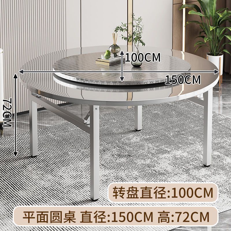 特厚不锈钢桌子家用多功能折叠餐桌免安装易收纳摆摊桌子饭桌家用