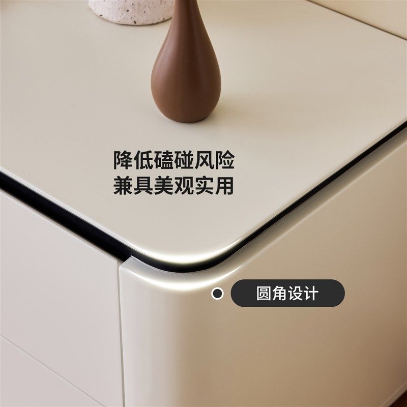 精选实木烤漆落地电视柜收纳储物柜一体小户型茶几组合法式轻奢高