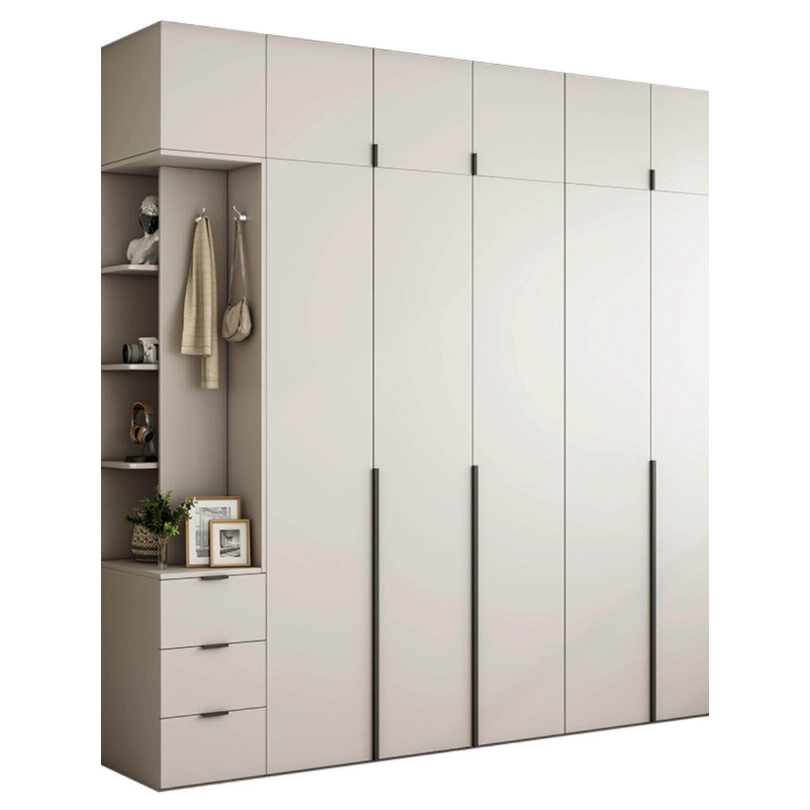 衣柜现代简约家用卧室木质组合组装板式三四五六门转角柜子大衣橱