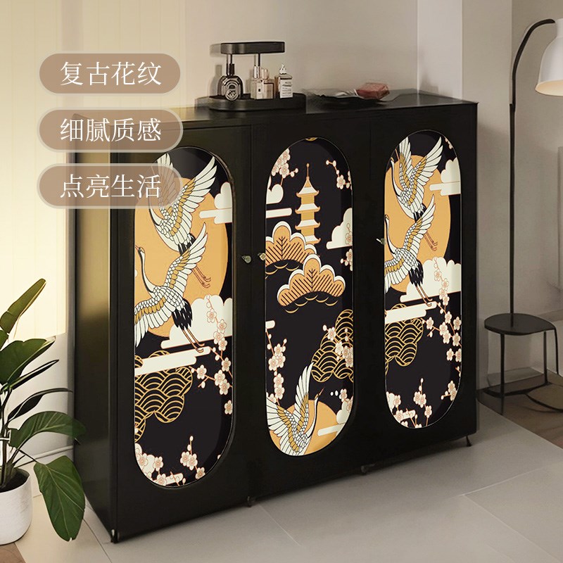 法式家俱翻新贴纸复古自粘入户鞋柜子装饰壁纸衣柜改造防水防潮贴