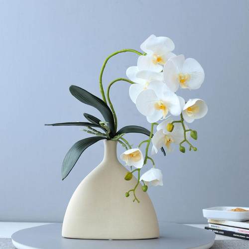 禅意高品质手感蝴蝶兰仿真假花套装北欧餐桌装饰花艺软装婚庆插花