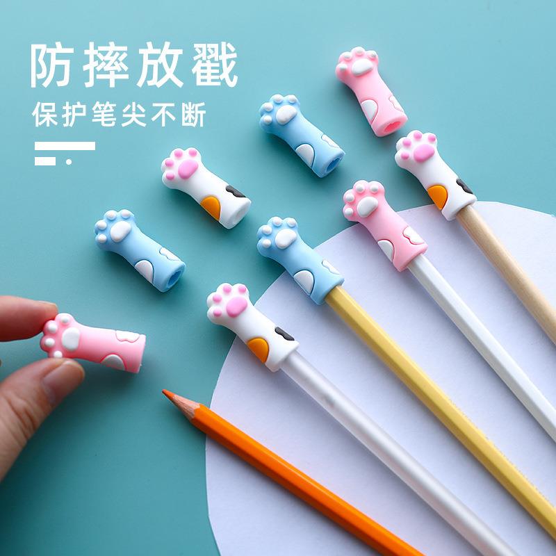 控笔发力纠姿训练器可爱超萌猫爪铅笔帽卡通铅笔套儿童小学生女孩