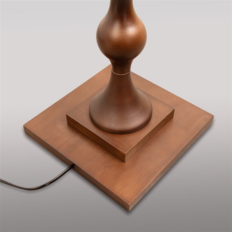 匠派家装灯饰中古风实木落地灯客厅沙发旁卧室床头灯覆古立式台灯