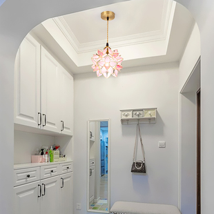 全铜花瓣造型过道灯走廊灯轻奢门厅入户玄关吸顶灯led吊灯阳台灯