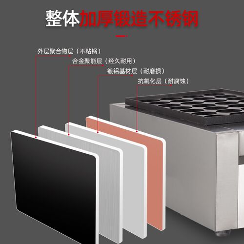 鱼丸炉商用章鱼小丸子机器摆摊流动燃气双板电热章鱼烧机虾扯蛋机