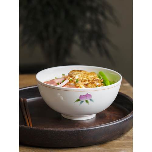 曼叙陶瓷7寸汤面碗家用2025新款泡面碗大容量赋彩景德镇喜庆餐具