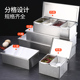 不锈钢调料盒翻盖调味盒带盖家用厨房收纳饭店冰粉配料盒配菜商用