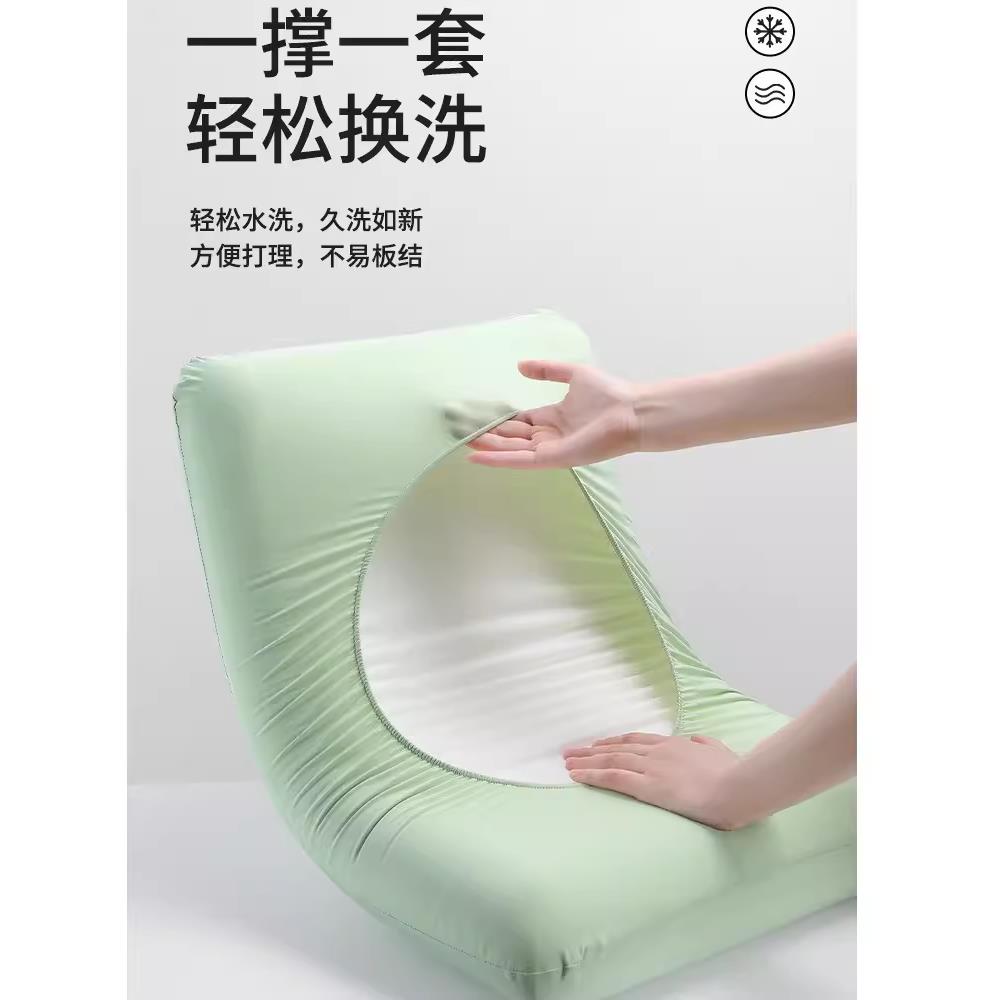 夏日清凉的感觉简单的纯色魔术枕套浴帽风格360包枕头与弹性新鲜