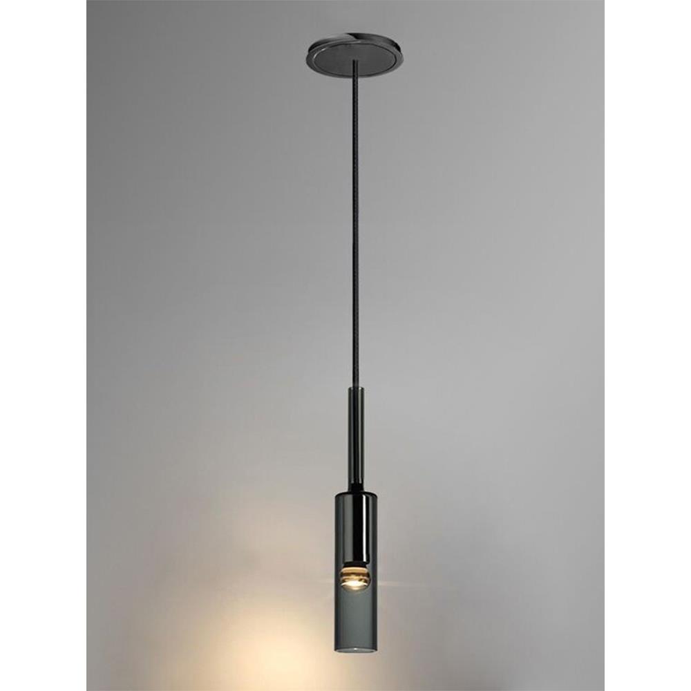 意式极简卧室床头吊灯背景墙轻奢简约现代网红全铜水晶单头小吊灯