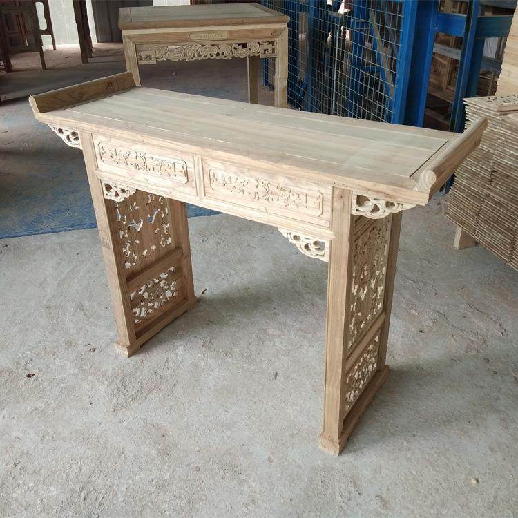 实木条案白茬供桌案几中式玄关桌白胚中堂条案仿古条几香案佛台