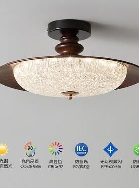 走廊入户灯高级中古风法式美式卧室灯过道玄关阳台复古吸顶灯