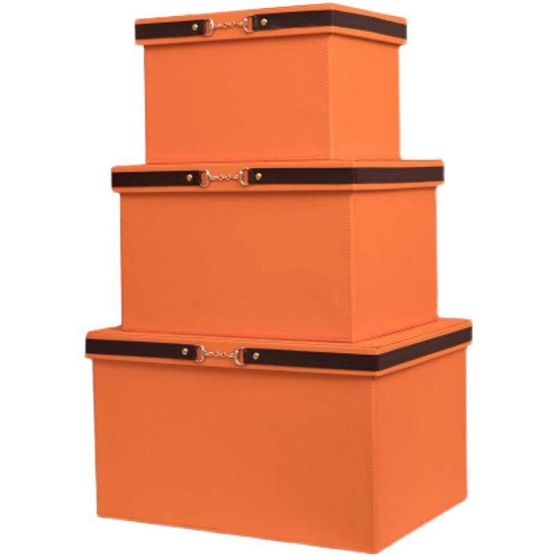 BK9K家用储物箱整理箱特大号皮质样板房装饰摆件橙色衣柜衣帽,金属材料及制品,金属加工件/五金加工件,淘宝优惠券,粉丝福利购,淘宝优惠卷
