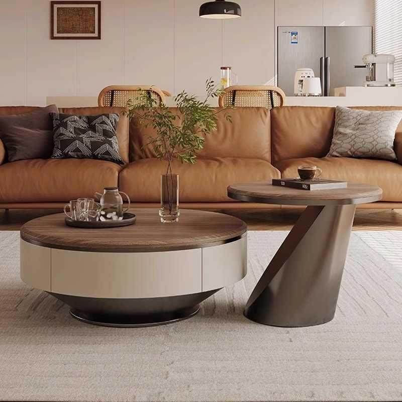 中古风胡桃色台面高级感实木圆形茶几2024新款小户型客厅家用高端,清洗/食品/商业设备,风口/风叶/风机配件,淘宝优惠券,粉丝福利购,淘宝优惠卷