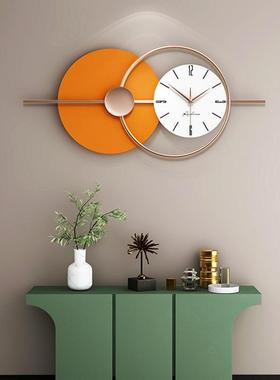 轻奢挂钟客厅高级感家用装饰时尚简约静音创意餐厅挂墙大气时钟