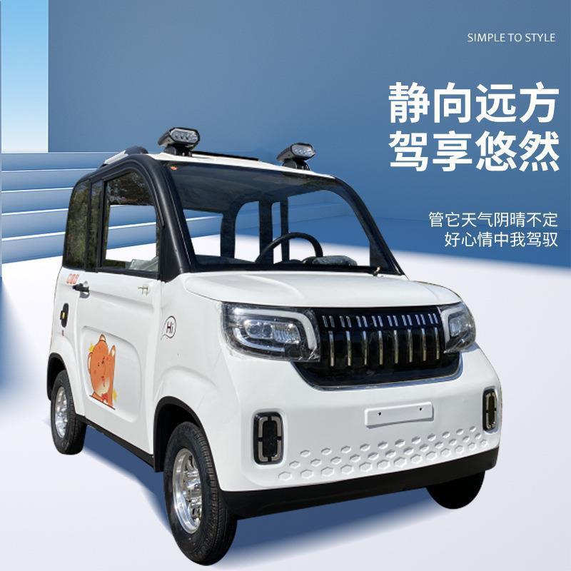 外贸出口锂电油电全封闭老年电动四轮代步车汽车