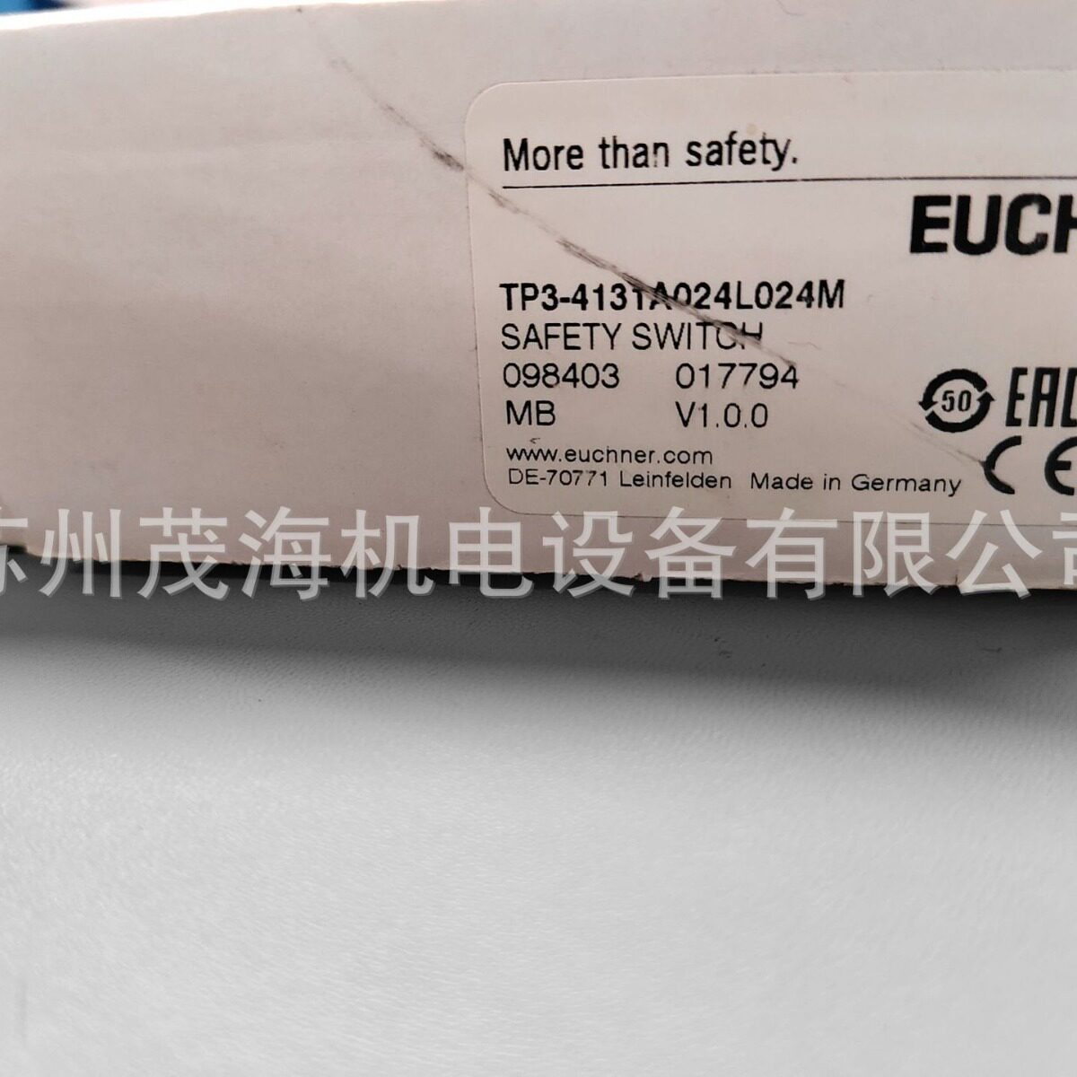 苏州茂海机电设备现货销售EUCHNER 安全门栓 TP3-4131A024L024M