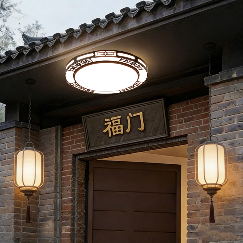 别墅大门口吸顶灯农村自建房庭院屋檐入户门阳台室外防潮防虫灯具
