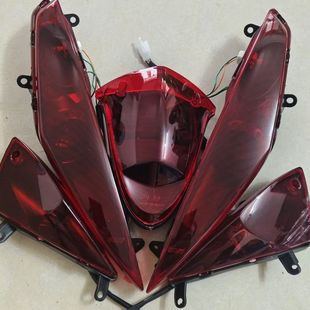 三阳鬼火一代尾灯改装黑武士红壳总成转向灯德安红色熏黑灯具黑底