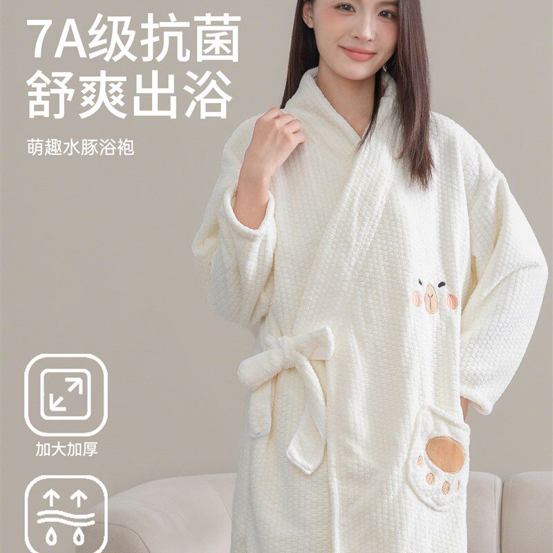 浴袍女吸水速干可穿式浴巾睡袍洗完澡穿的浴裙衣2025新款四季通用