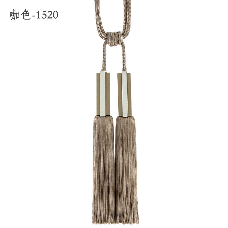 双宿双飞 窗帘大穗流苏现代简约别墅软装双头窗帘绑带家居装饰品