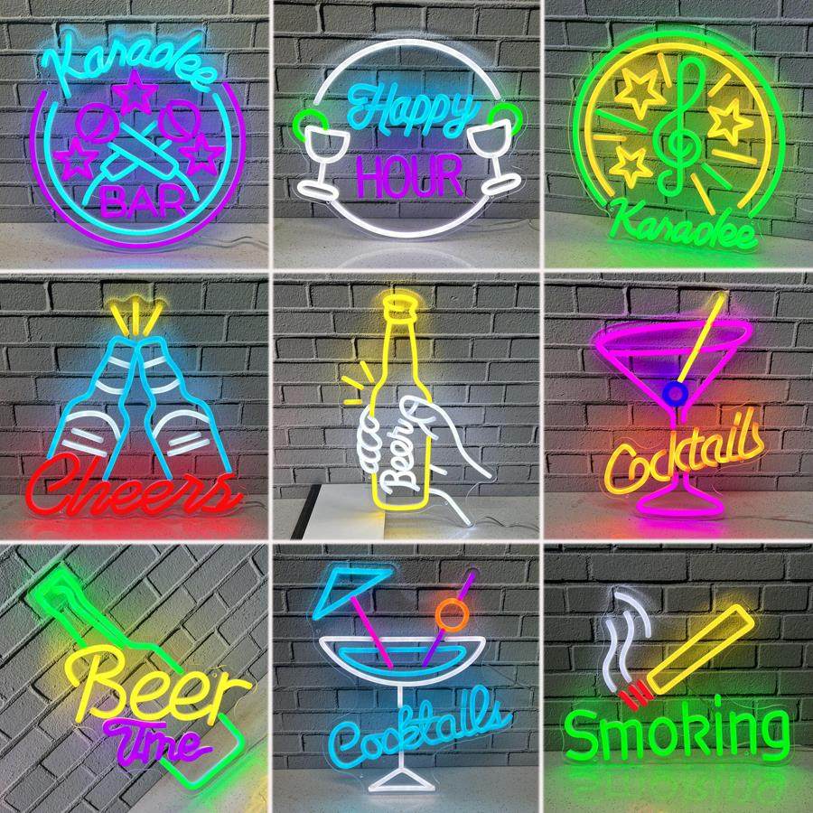 Led霓虹灯定制发光字酒吧字母明星演唱会手举牌网红ins电池款摆摊