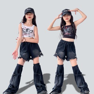 速发少儿街舞演出服多巴胺表爵士舞孩演服装模特走炸秀街嘻哈潮装