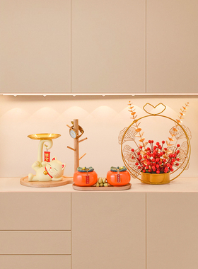 速发招财猫收纳玄关喜入件户门口鞋柜客厅电视柜乔迁之摆新居礼物