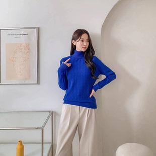 2025秋冬新款高领毛衣女宽松慵懒风针织衫上衣内搭时尚洋气打底衫