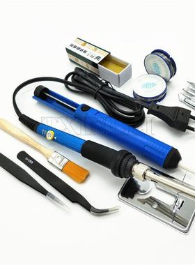 60W可调温电烙铁套装内热式恒温烙铁配吸锡器焊锡丝镊子EUUS焊台