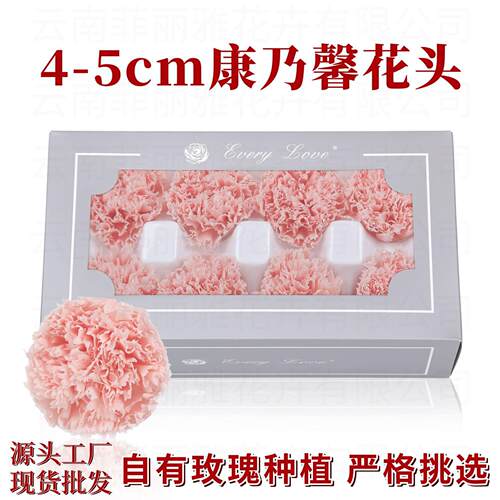 永生花康乃馨花头8朵装diy材料高级感礼品母亲节玫瑰干花花束