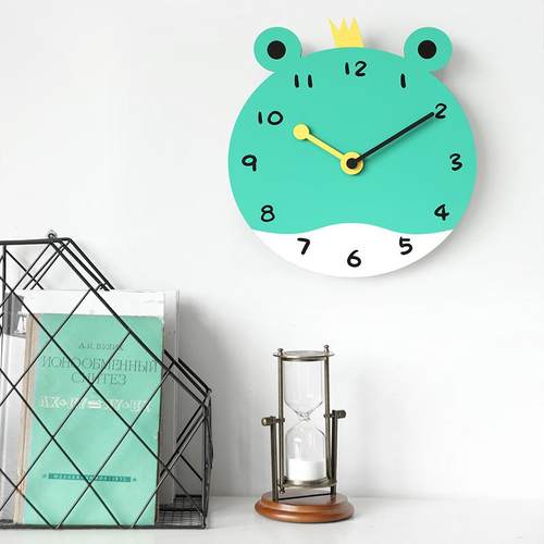 wozoom屋准挂钟家用时尚个性创意卧室可爱时钟挂墙艺术卡通静音