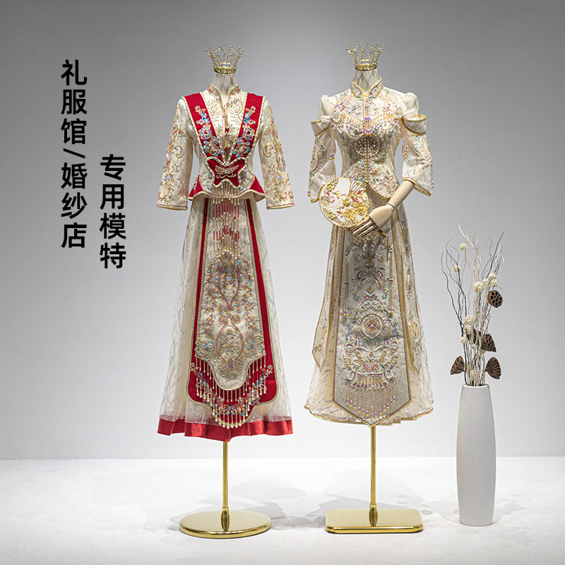 婚纱店专用模特展示架全身女装礼服秀禾人台服装模特道具女半身架